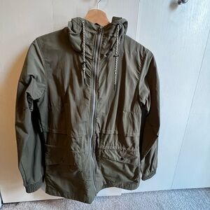 Olive Green Hooded Jacket